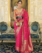 Rani Pink Organza Banarasi Saree | Leemboodi