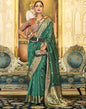 Green Organza Banarasi Saree | Leemboodi