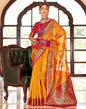 Yellow Organza Self Woven Banarasi Saree | Leemboodi