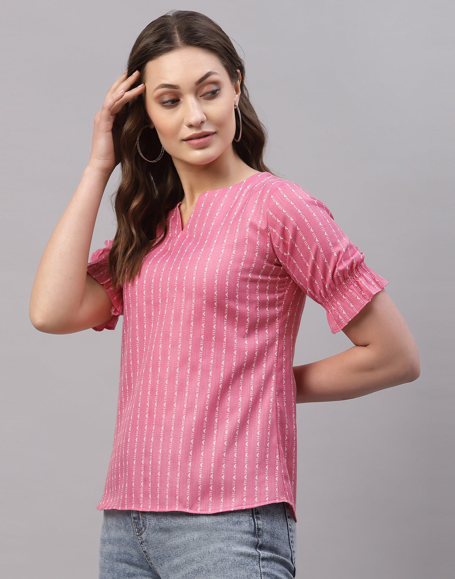Baby Pink Woven Top | Sudathi