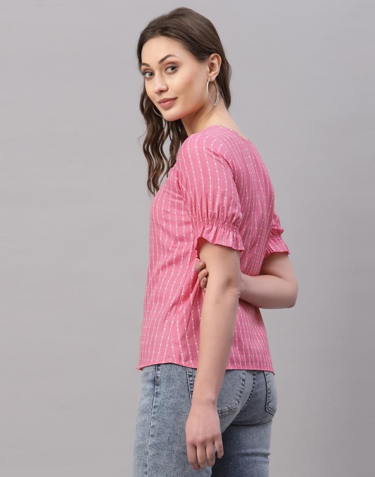 Baby Pink Woven Top | Sudathi