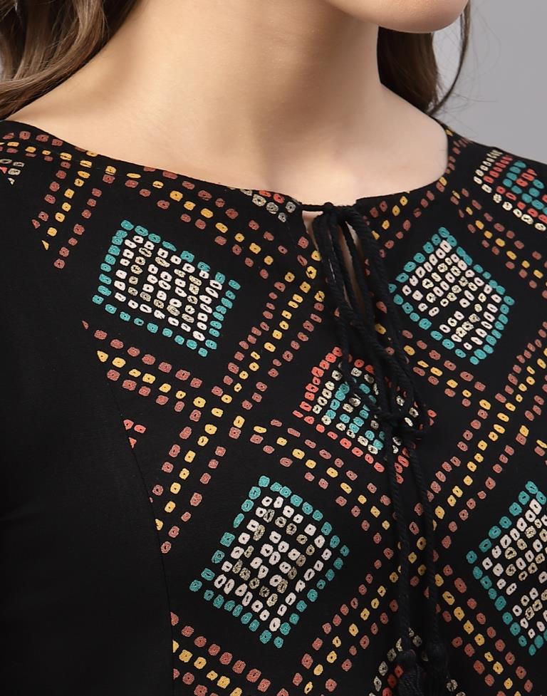 Black Gathered Top | Sudathi