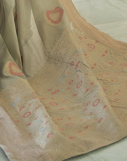 Light Pista Green Cotton Banarasi Saree | Leemboodi