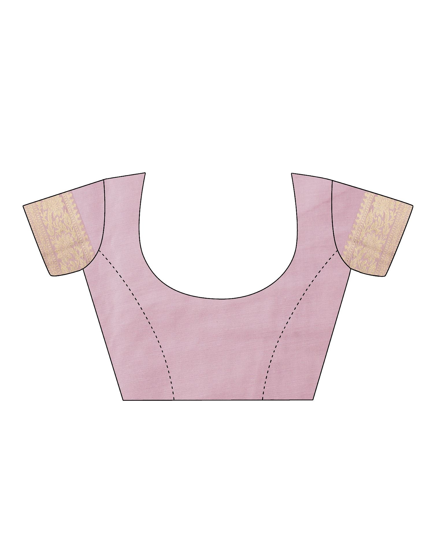 Light Purple Cotton Banarasi Saree | Leemboodi