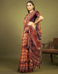 Multicoloured Cotton Digital Printed Saree With Tassel | Leemboodi