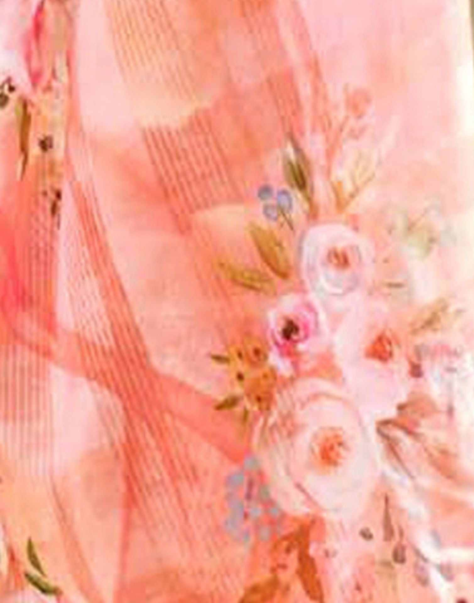 Peach Cotton Digital Printed & Self Woven Saree With Tassel | Leemboodi