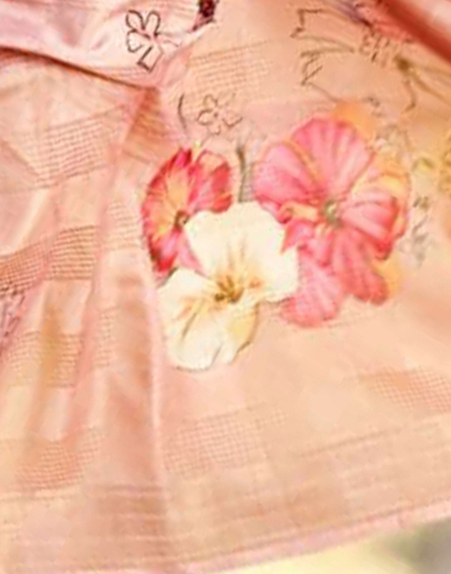 Light Brown Cotton Digital Printed & Self Woven Saree With Tassel | Leemboodi