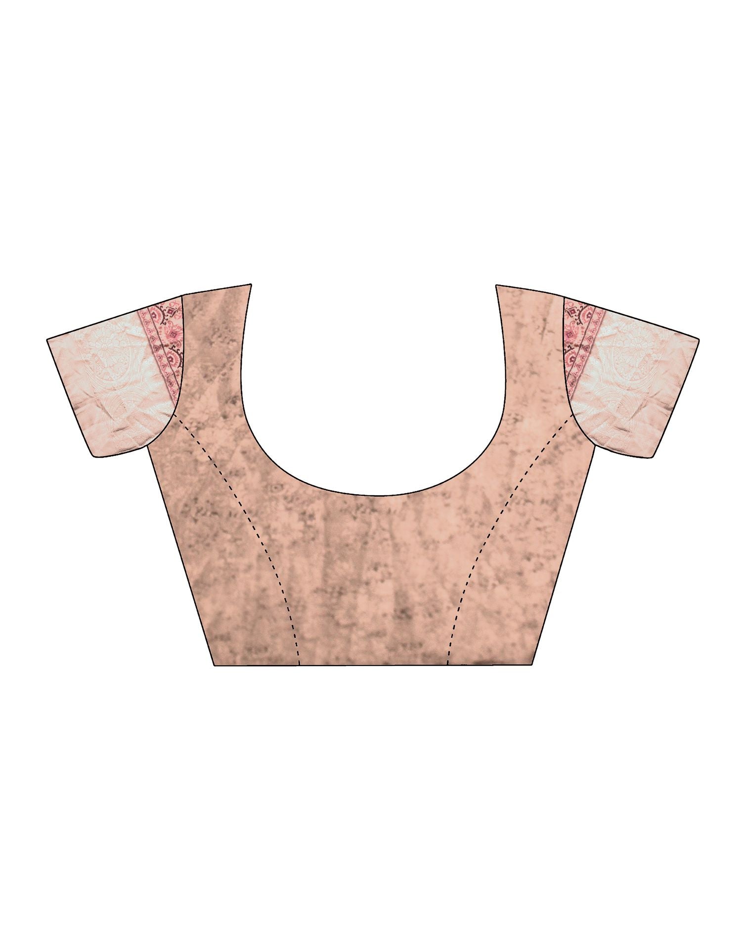 Light Brown Silk Digital Printed Saree With Tassel | Leemboodi