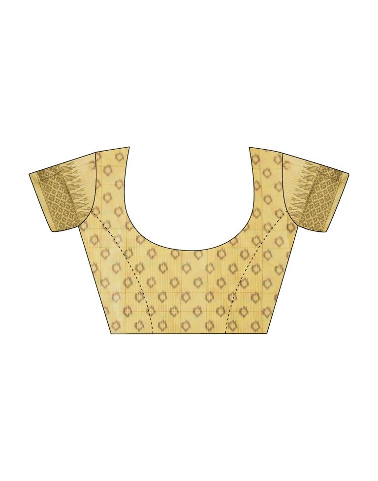 Light Blue Printed Cotton Saree