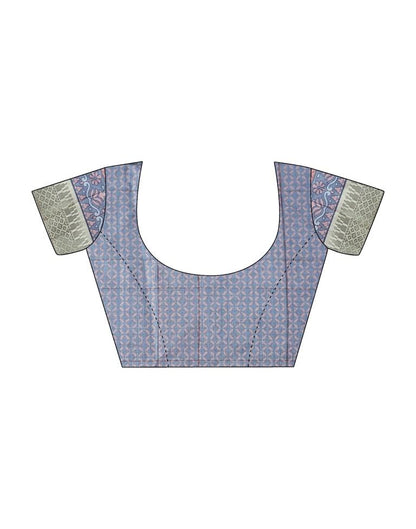 Light Pink Printed Cotton Saree