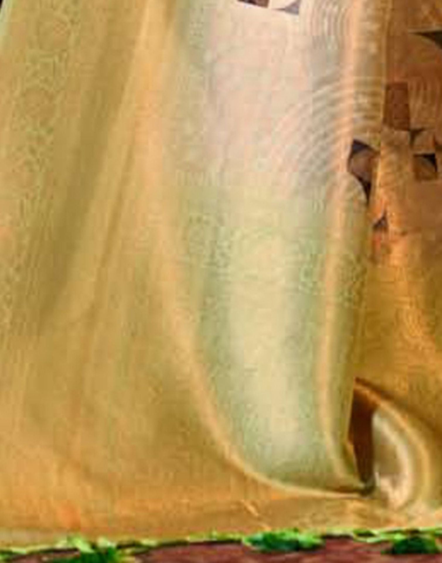 Green Silk Digital Printed Saree With Tassel | Leemboodi