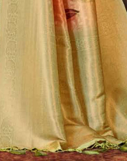 Pista Green Silk Digital Printed Saree With Tassel | Leemboodi