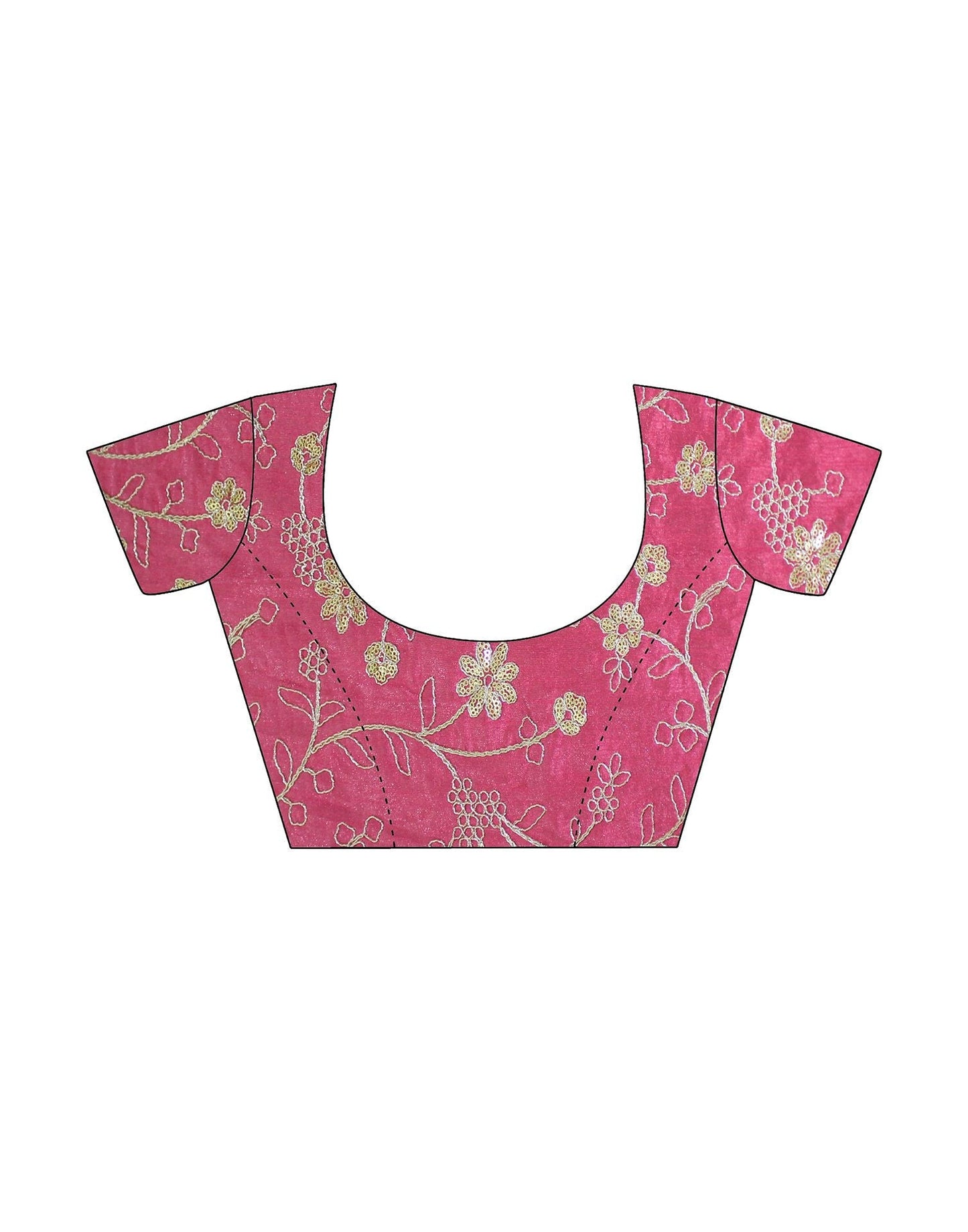 Multicoloured Chiffon Foil Printed Bandhani Saree | Leemboodi