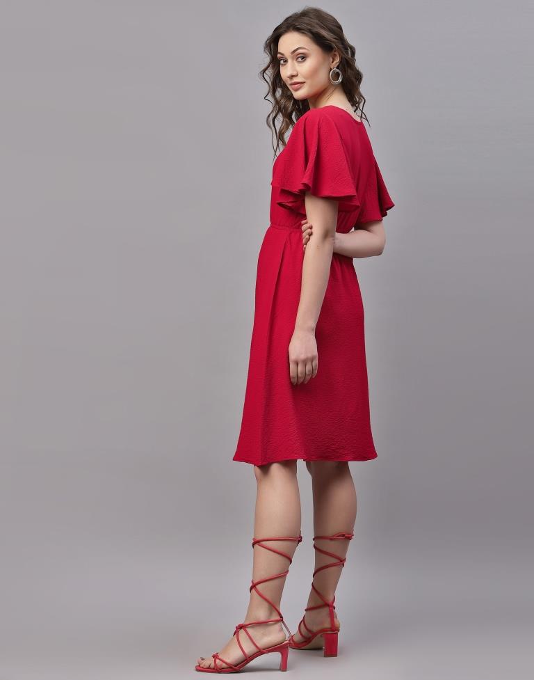 Red Bell Sleeve Dress | Sudathi
