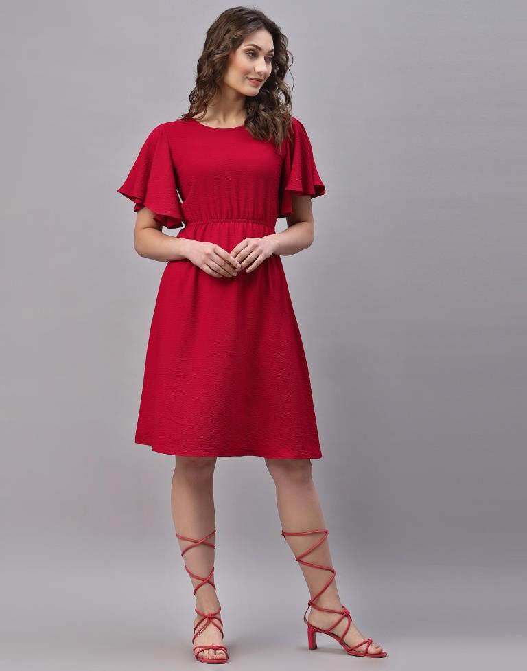 Red Bell Sleeve Dress | Sudathi