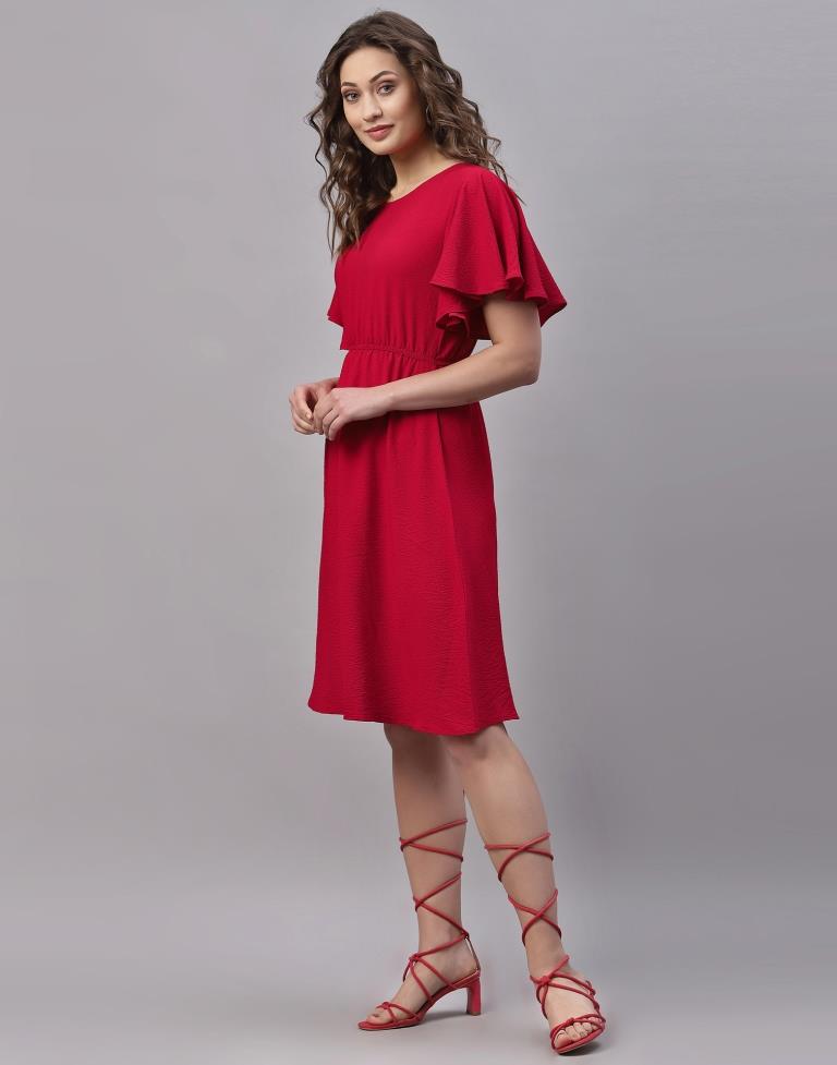 Red Bell Sleeve Dress | Sudathi