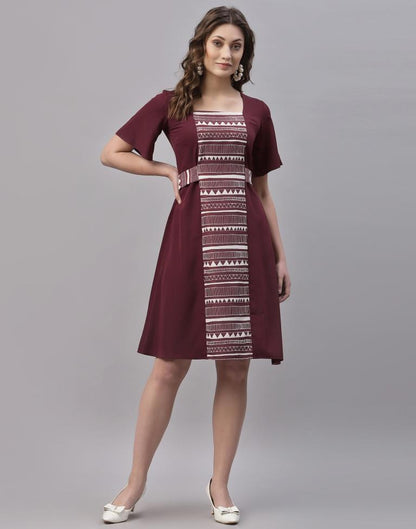 Brown Panelled Dress | Sudathi