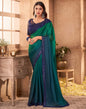 Green Chiffon Plain Embroidery Saree | Leemboodi
