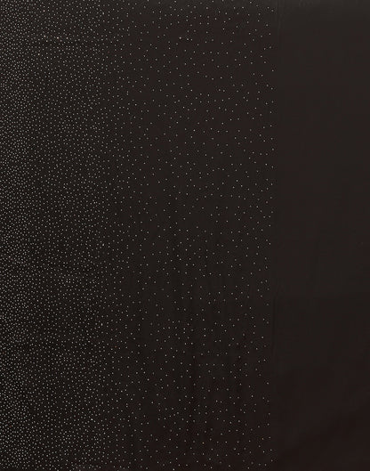 Black Silk Plain Saree