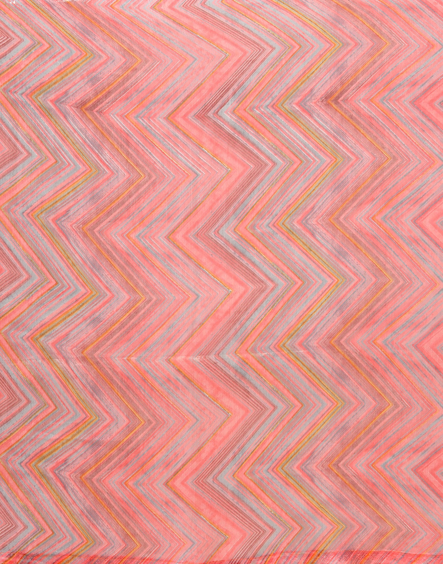 Light Pink Chiffon Printed Saree