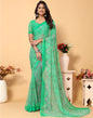 Green Chiffon Printed Saree