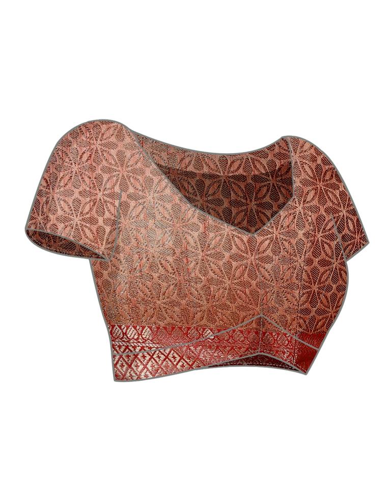 Light Pink Jacquard Silk Saree