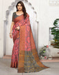 Pink Cotton Weaving Saree