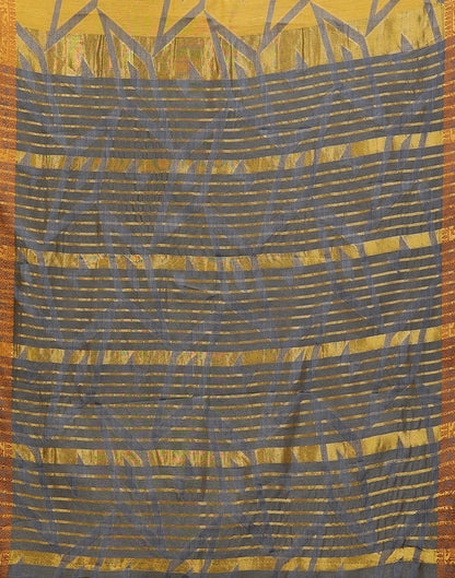 Yellow Cotton Weaving Saree