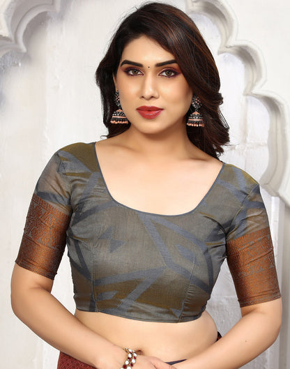 Green Cotton Weaving Saree