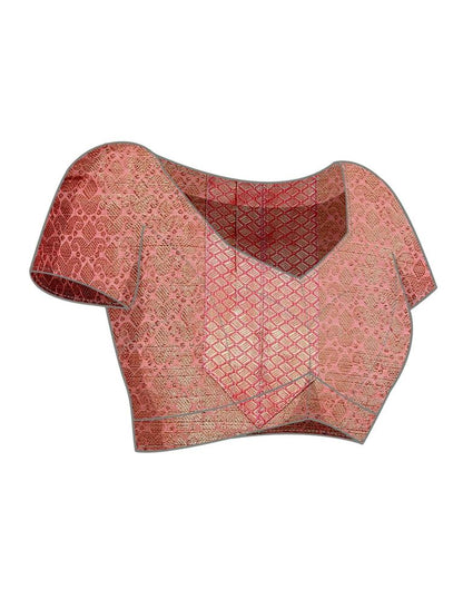 Pink Jacquard Silk Saree