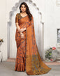 Light Orange Cotton Weaving Saree