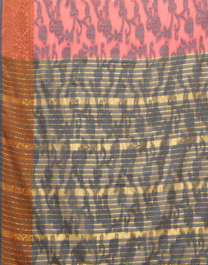 Pink Cotton Weaving Saree