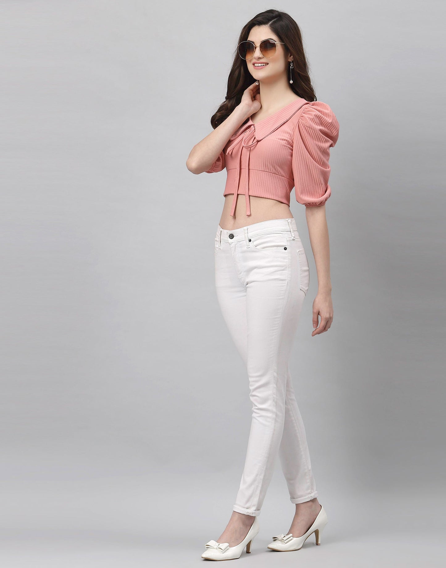 Light Pink Drawstring Top | Sudathi