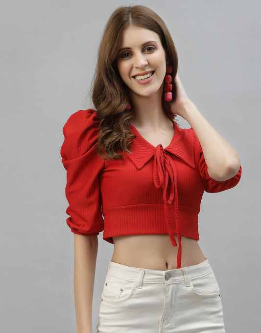 Red Drawstring Top | Sudathi