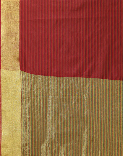 Maroon Silk Self Woven Saree