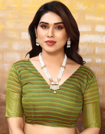 Green Silk Self Woven Saree