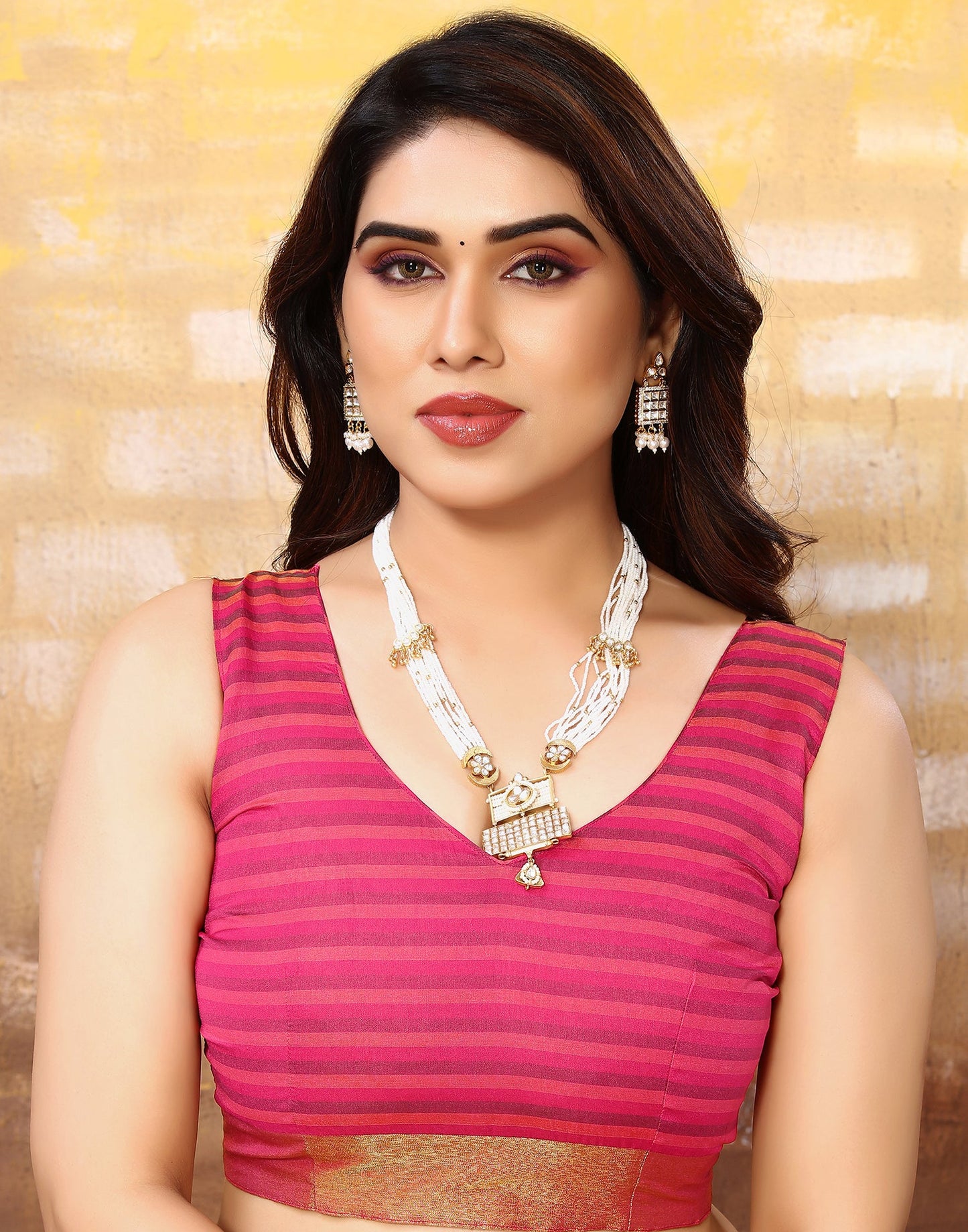 Pink Silk Self Woven Saree