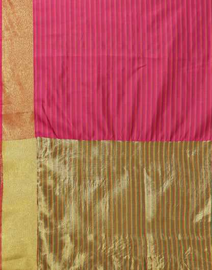 Pink Silk Self Woven Saree