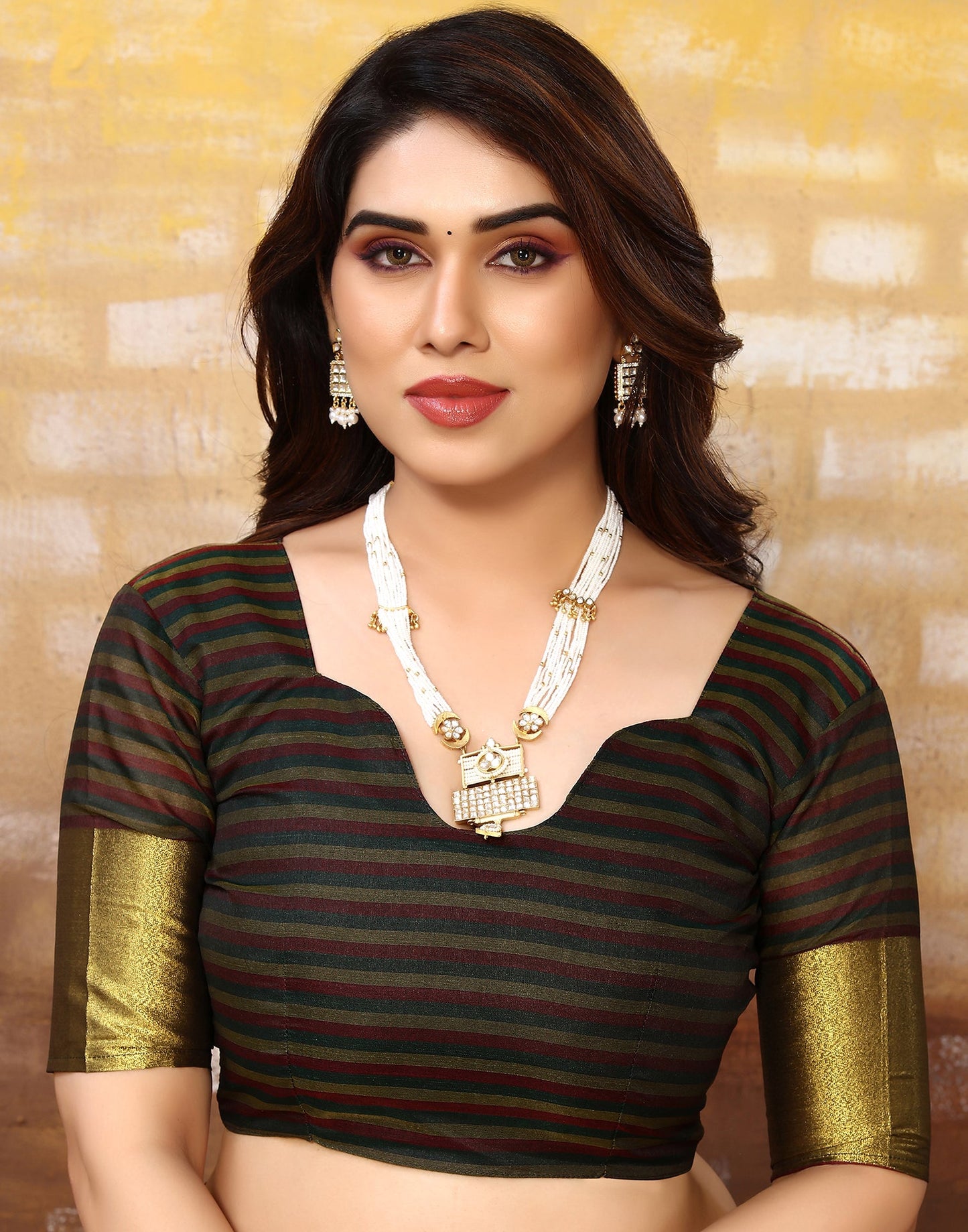 Dark Green Silk Self Woven Saree