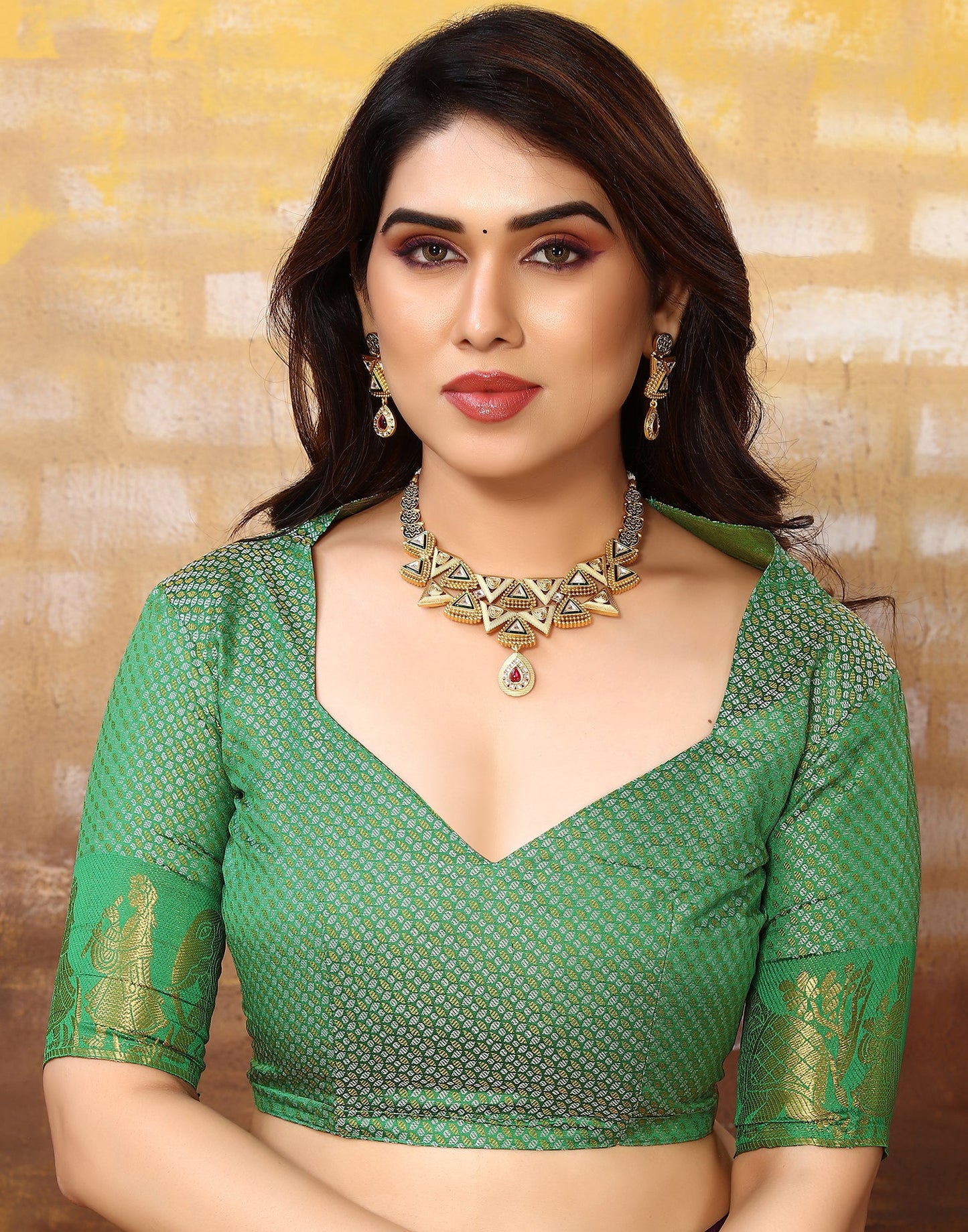 Maroon Cotton Weaving Saree