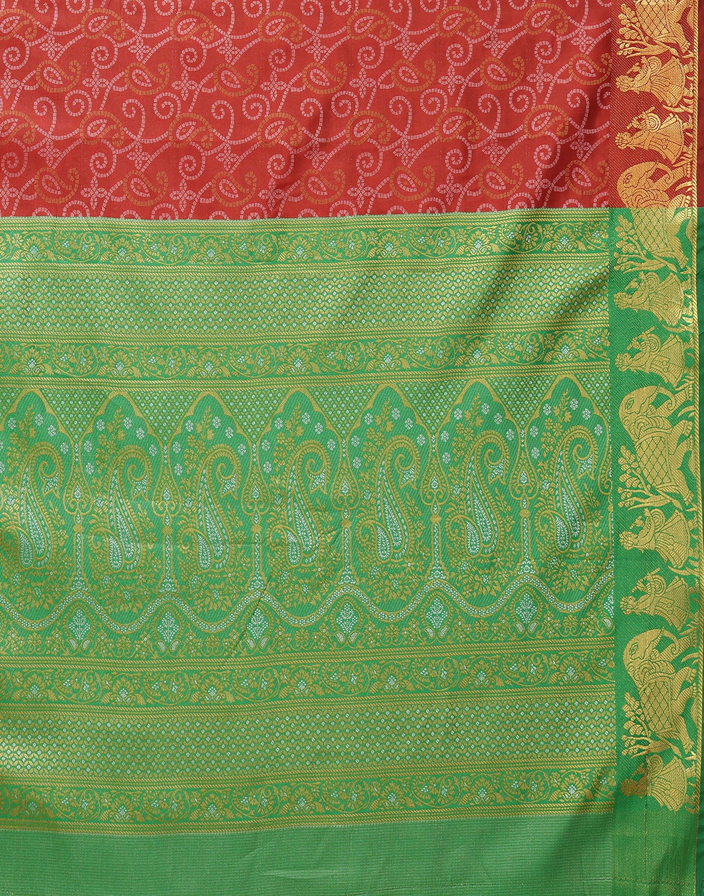 Maroon Cotton Weaving Saree