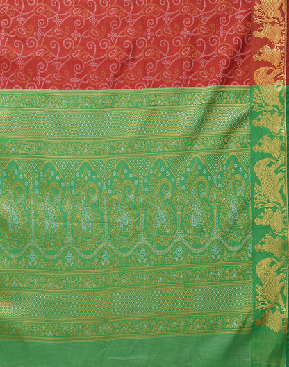 Maroon Cotton Weaving Saree