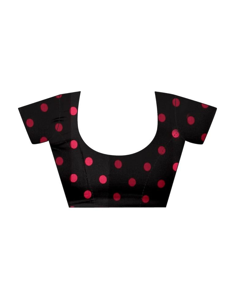 Red Printed Chiffon Saree