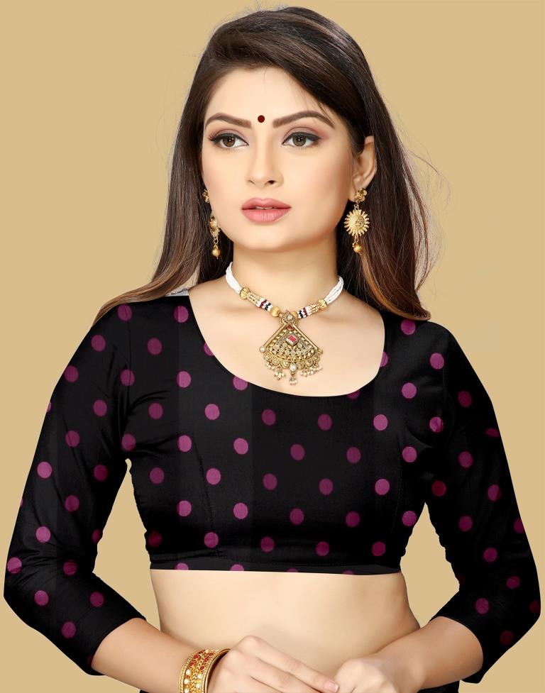 Dusty Pink Printed Chiffon Saree