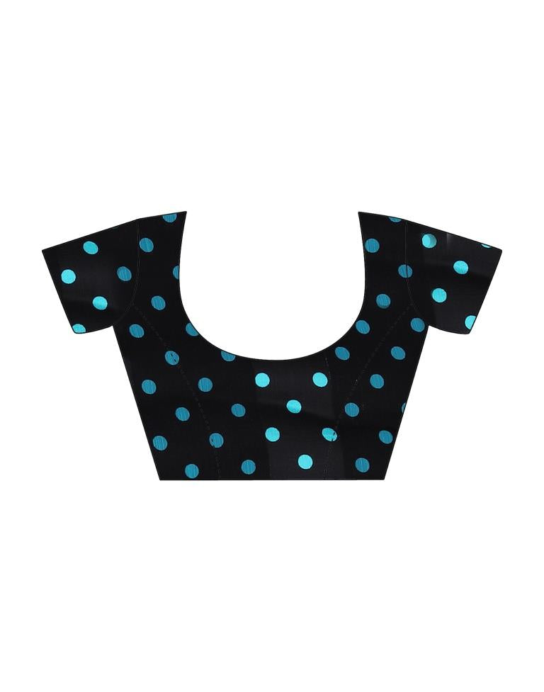 Sky Blue Printed Chiffon Saree