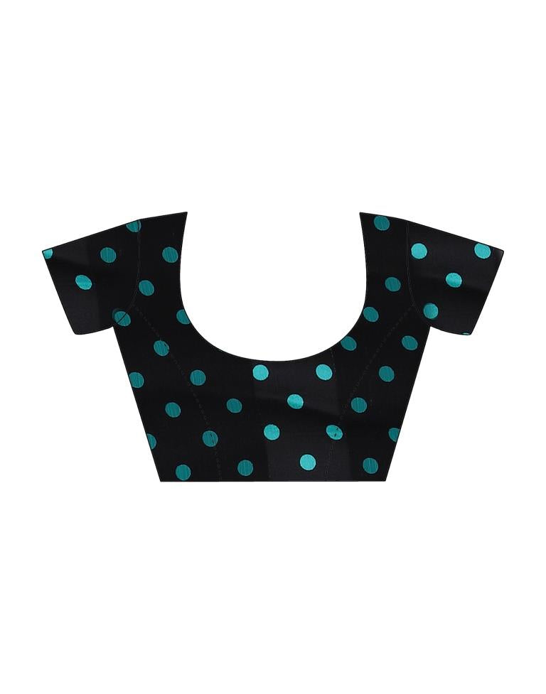 Rama Green Printed Chiffon Saree