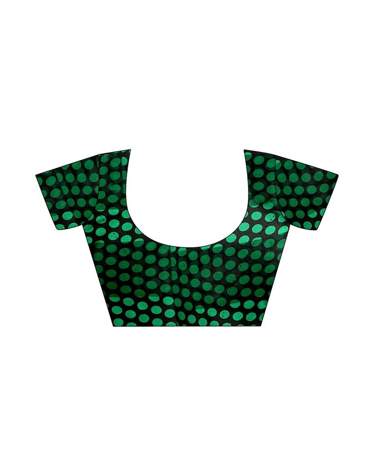 Green Printed Chiffon Saree