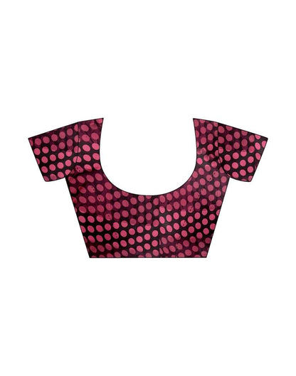 Dusty Pink Printed Chiffon Saree