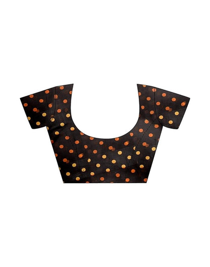 Light Orange Printed Chiffon Saree