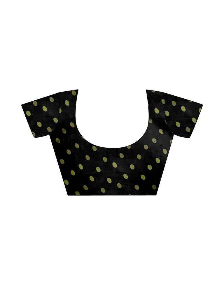 Dark Green Printed Chiffon Saree